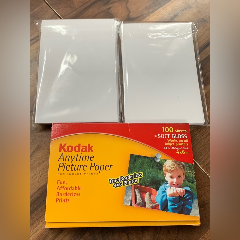 Lot of 3 Packs Photo Paper 4" x 6" Kodak Cannon READ